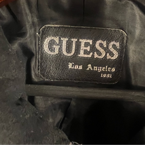 GUESS Jacket Wool Women M Medium Toggle Button Black Hooded Hoody - Picture 4 of 7